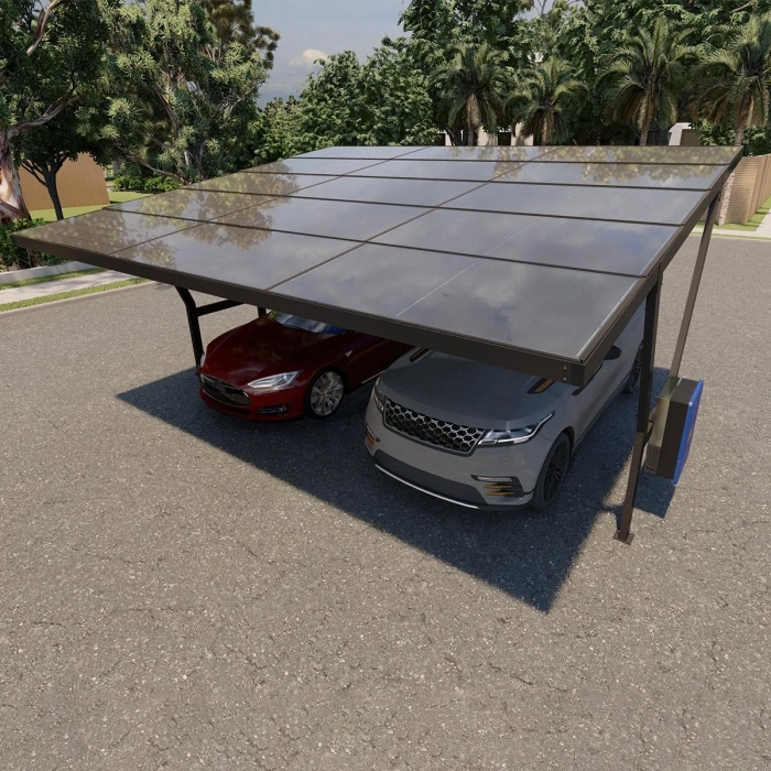 2 Araçlık Carport için Çelik Konstrüksiyon