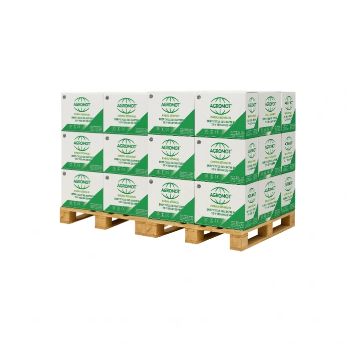 Agromot 12V 100Ah Jel Akü PALETLİ