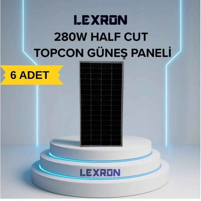 LEXRON 280W HALF CUT TOPCON GÜNEŞ PANELİ 6(ADET)