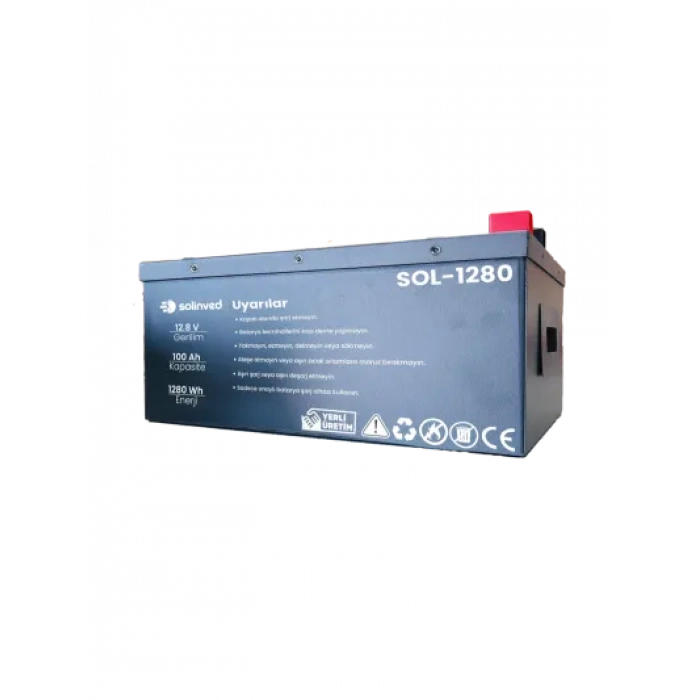 Solinved 12.8V 100AH Lityum Akü