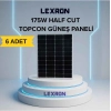 LEXRON 175W HALF CUT TOPCON GÜNEŞ PANELİ (6ADET)