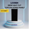 LEXRON 280W HALF CUT TOPCON GÜNEŞ PANELİ 10 (ADET)