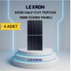 Lexron 610W 144HC Monofacial Half-Cut Topcon Güneş Paneli (4 ADET)