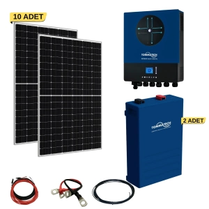 Tommatech 11 KW Small 10 Kw Depolamalı Lityum Solar Paket (10 Adet Panel)