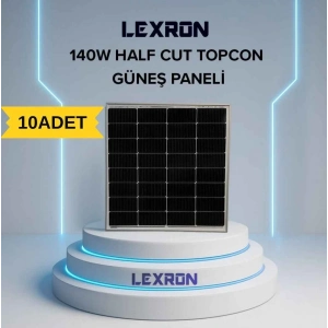 LEXRON 140W HALF-CUT TOPCON MONO GÜNEŞ PANELİ (10ADET)