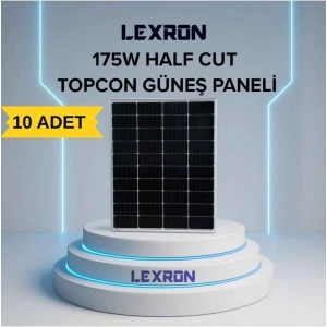 LEXRON 175W HALF CUT TOPCON GÜNEŞ PANELİ (10ADET)