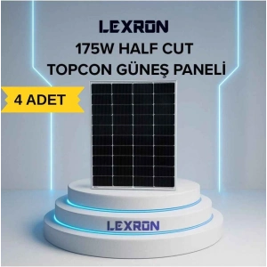 LEXRON 175W HALF CUT TOPCON GÜNEŞ PANELİ (4ADET)
