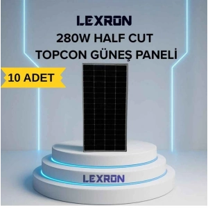 LEXRON 280W HALF CUT TOPCON GÜNEŞ PANELİ 10 (ADET)