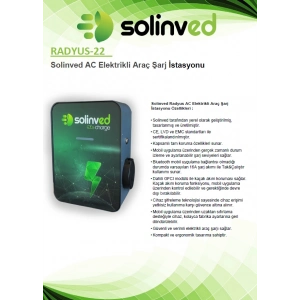 Radius Serisi 22 kW AC Ev Elektrikli Araç Şarj İstasyonu
