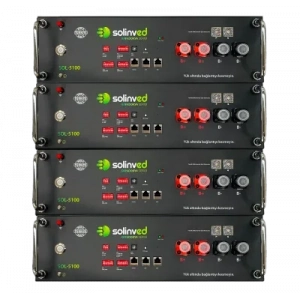 Solinved 51,2 V 100Ah Lityum Raf Akü Serilenebilir