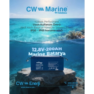 Tommatech Marine ABS Kasa Batarya 12.8V 200AH LFP Lityum Batarya