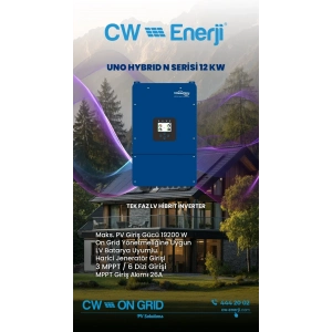 TommaTech Uno Hybrid N 12kW Tek Faz İnverter
