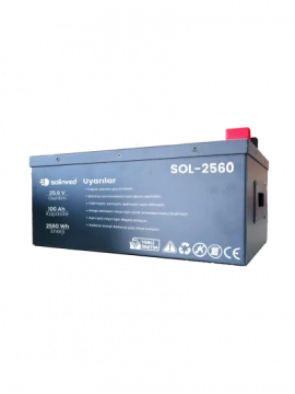 Solinved 25,6V 100Ah Lityum Akü