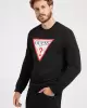 Guess Erkek  Siyah Üçgen Logolu Sweatshirt