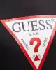 Guess Kadın Regular Fit Üçgen  Logolu Siyah Sweatshirt