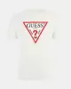 Guess Erkek Beyaz Logolu  T-Shirt