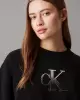 Calvin Klein Kadın Siyah Monogram Sweatshirt  Elbise