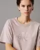 Calvin Klein Kadın Krem Logo Baskılı T Shirt