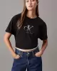 Calvin Klein Kadın Siyah Logo Baskılı T Shirt