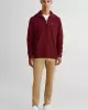 Gant Erkek Bordo Regular Fit Yarım Fermuarlı Sweatshirt