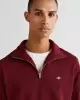 Gant Erkek Bordo Regular Fit Yarım Fermuarlı Sweatshirt