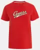 Guess Kadın   Kırmızı  Klasik Yazı Logolu T-Shirt