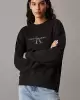 Calvin Klein Kadın Siyah Monogram Sweatshirt