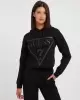 Guess Kadın Önde Üçgen Logolu Scuba Sweatshirt