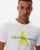 Calvin Klein Erkek Seasonal Monologo Beyaz T-Shirt