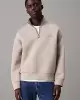 Calvin Klein Erkek Krem Fermuarlı Sweatshirt