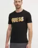 Guess Erkek Önü Logolu Siyah T-Shirt