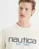 Nautıca  Erkek Krem Standart Fit Baskılı Sweatshirt