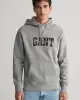 GANT Erkek Gri Regular Fit Kapüşonlu Logolu Sweatshirt