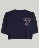 Tommy Hilfiger Kadın Lacivert Crop T-Shirt