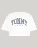 Tommy Hilfiger Kadın Ovs Beyaz Crop T-Shirt