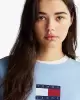 Tommy Jeans Kadın Mavi Logolu T-Shirt