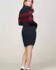 Tommy Hilfiger Kadın Mavi Rozetli Sweater Elbise Uzun