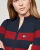 Tommy Hilfiger Kadın Mavi Rozetli Sweater Elbise Uzun