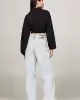 Tommy Hilfiger Kadın Rozetli Siyah Crop Sweatshirt