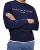 Tommy Hilfiger Erkek Bisiklet Yaka Mavi Sweatshirt