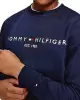 Tommy Hilfiger Erkek Bisiklet Yaka Mavi Sweatshirt