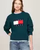 Tommy Hilfiger Kadın Melange Flag Kazak