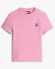 Tommy Jeans Kadın Pembe Badge Crew T-Shirt