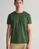 Gant Erkek Yeşil Slim Fit Bisiklet Yaka Logolu T-shirt