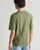 GANT Erkek Yeşil Relaxed Fit Bisiklet Yaka Logolu T-shirt