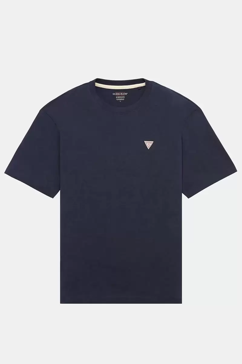 Guess Erkek Koyu Mavi  Mini  Patch T-Shirt