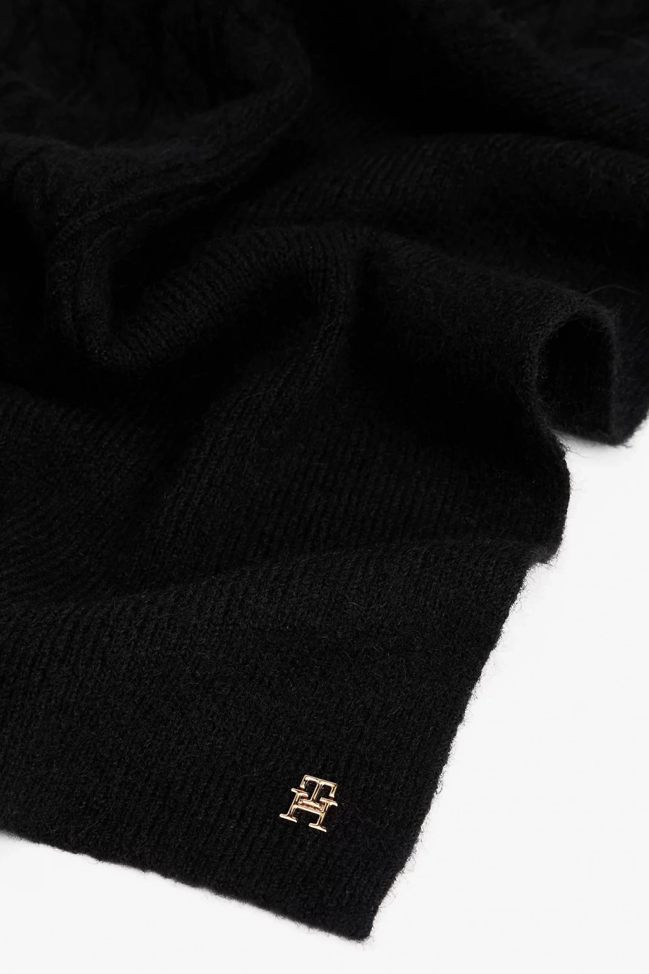 Tommy Hilfiger TH Elevated Chic Yumuşak Kadın Siyah  Şal  AW0AW17788BDS