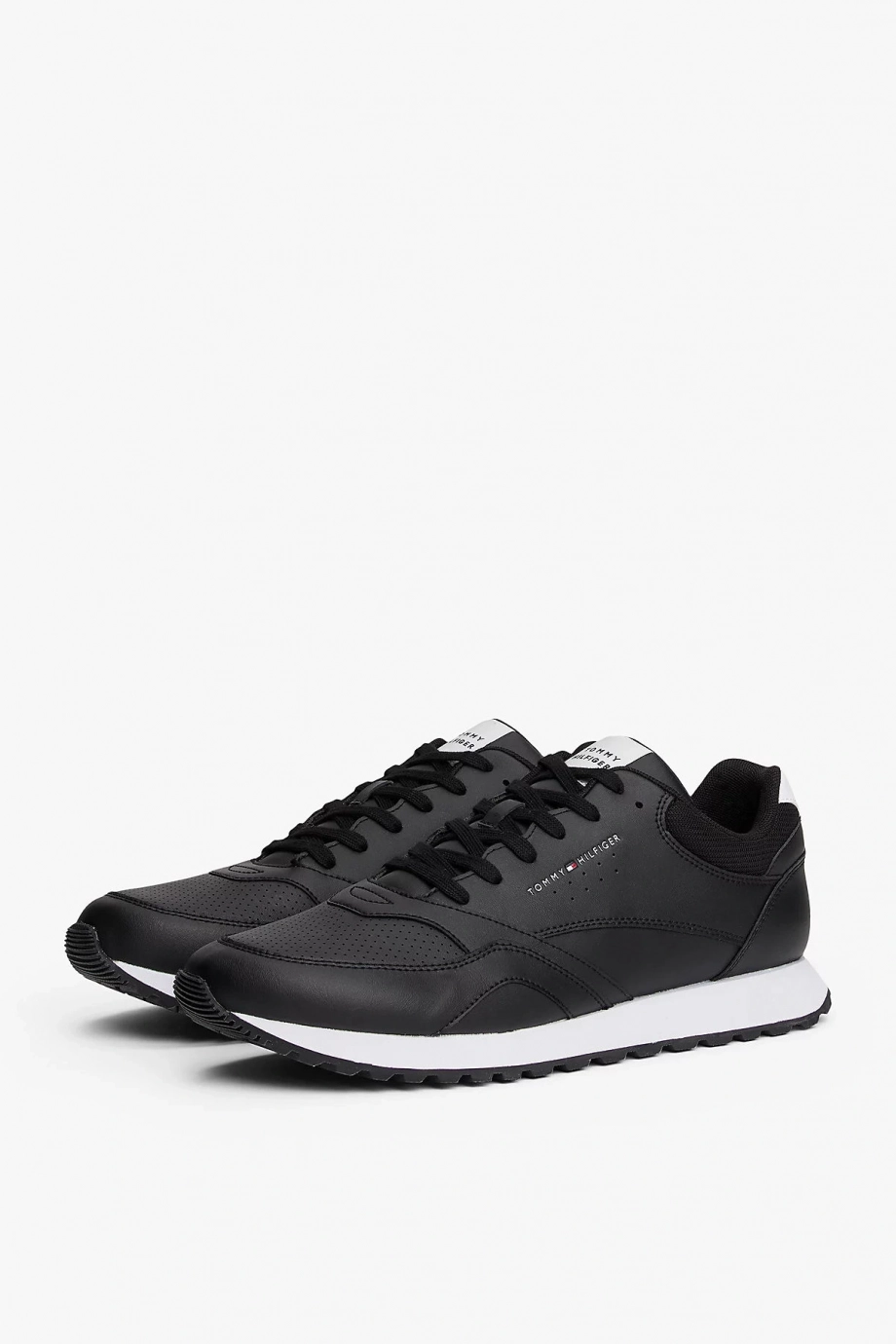 Tommy Hilfiger New Runner Eva Tabanlı Deri Klasik Erkek Siyah Sneaker FM0FM055120GX