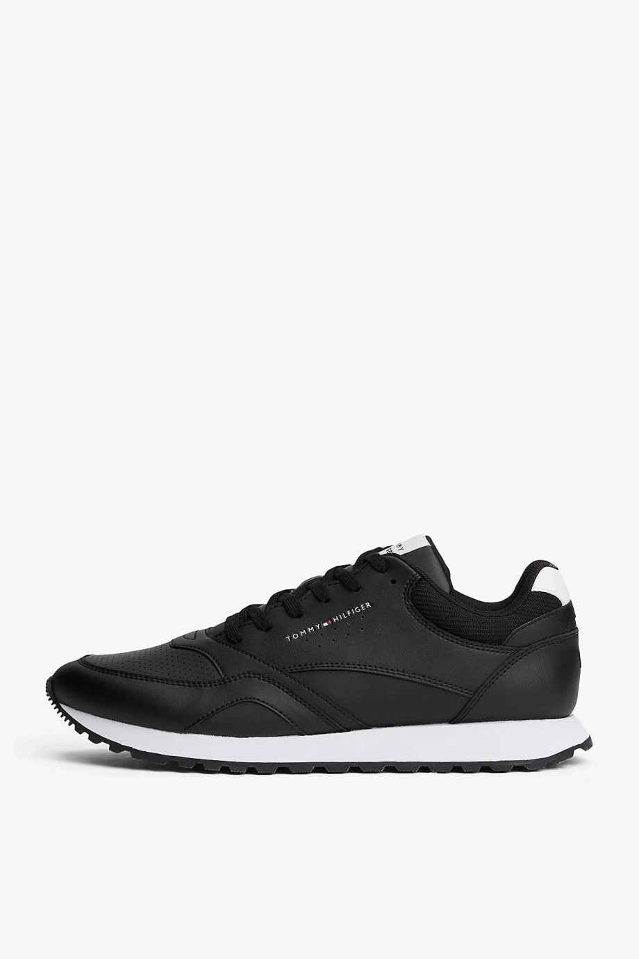 Tommy Hilfiger New Runner Eva Tabanlı Deri Klasik Erkek Siyah Sneaker FM0FM055120GX