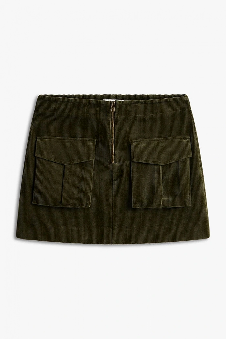 Tommy Hilfiger  Cepli  Kadife Mini   Kadın Yeşil Etek WW0WW46649MR8